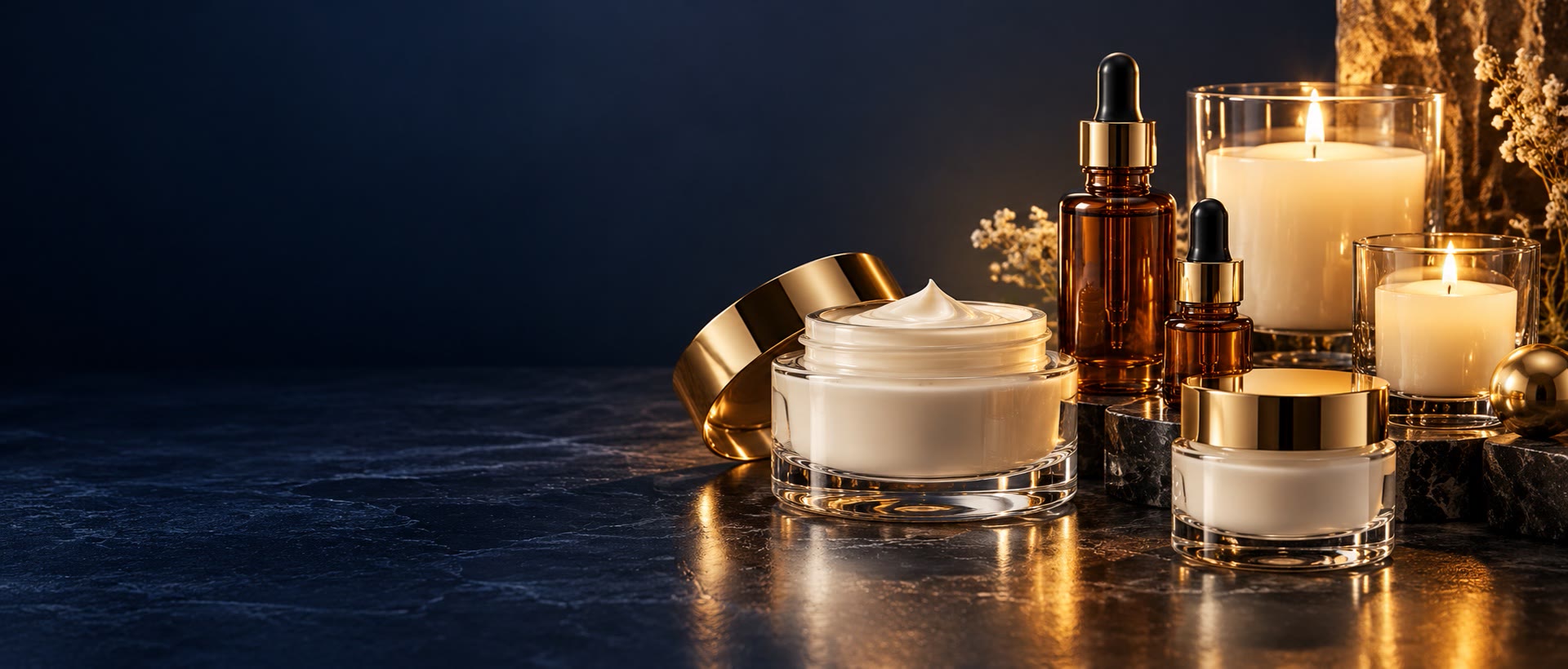 Cosmetic jars, droppers and candle vessels