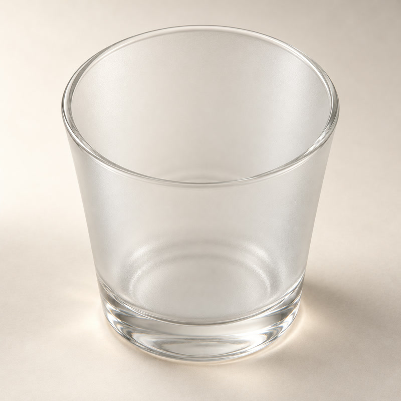 Frosted Flared Candle Jar · 2