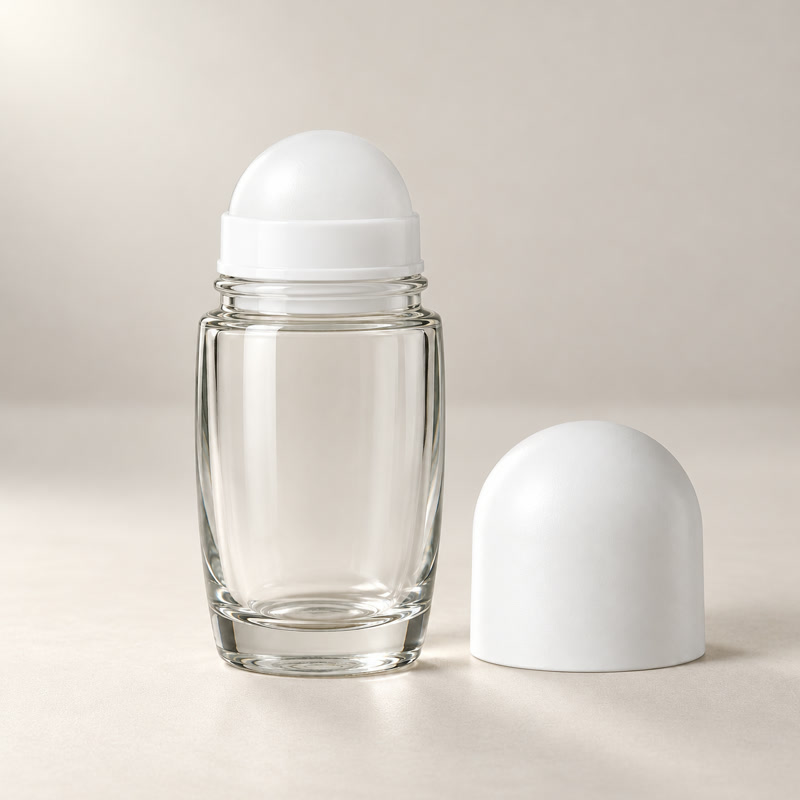 Glass Deodorant Roll-On Bottle · 2