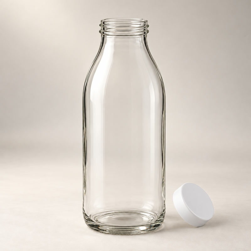 Glass Milk Bottle · 2