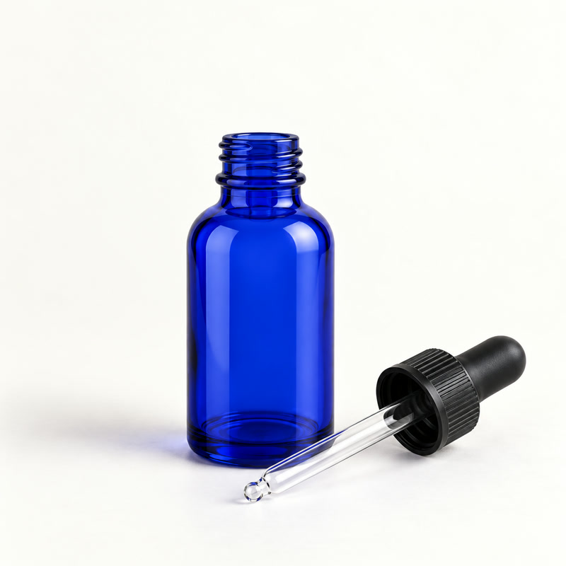 Cobalt Dropper Bottle view 3